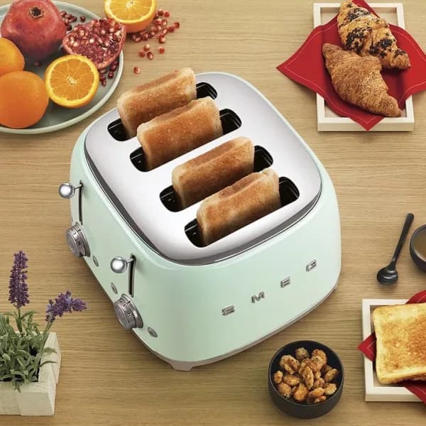 توستر 4 لاین سبز پاستیلی اسمگ مدل Smeg TSF03PG — تصویر ۶
