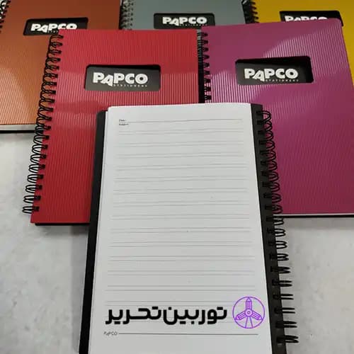 دفتر یادداشت دوخط متالیک 100برگ پاپکو – بنفش — تصویر ۲