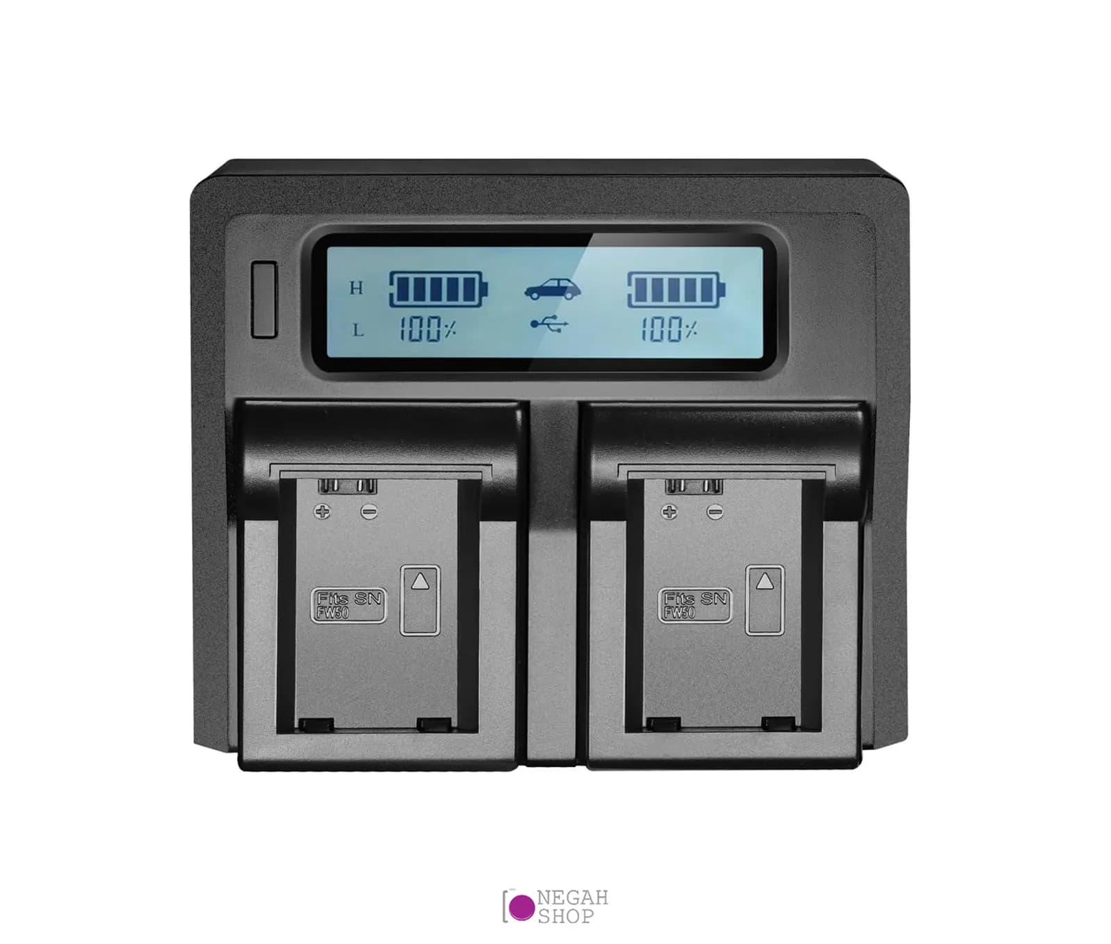 شارژر دوبل باتری NP-FW50 مدل FB-DC-LCD-BP-U60 — تصویر ۲