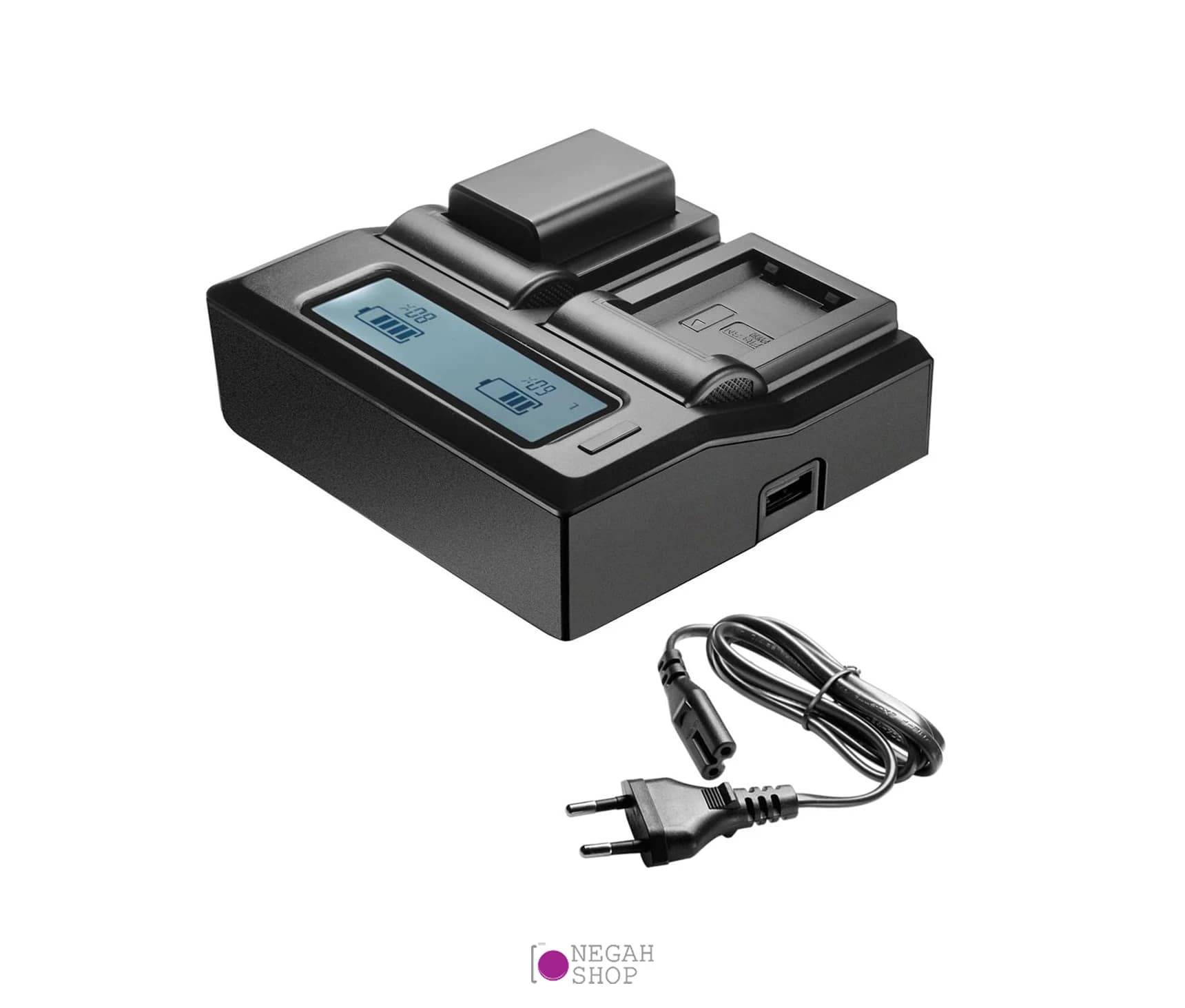 شارژر دوبل باتری NP-FW50 مدل FB-DC-LCD-BP-U60 — تصویر ۴