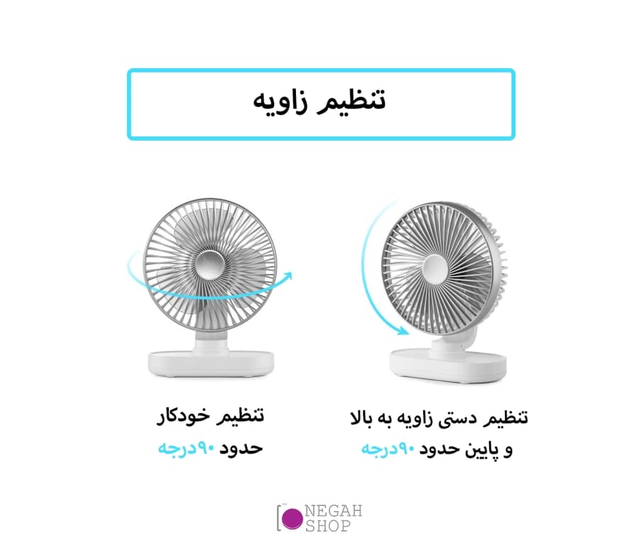 پنکه پرتابل رومیزی D77 — تصویر ۲