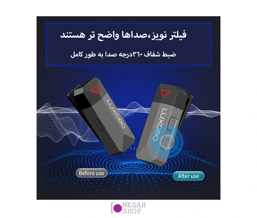 میکروفون بی سیم Luxceo M8 Type C — تصویر ۴