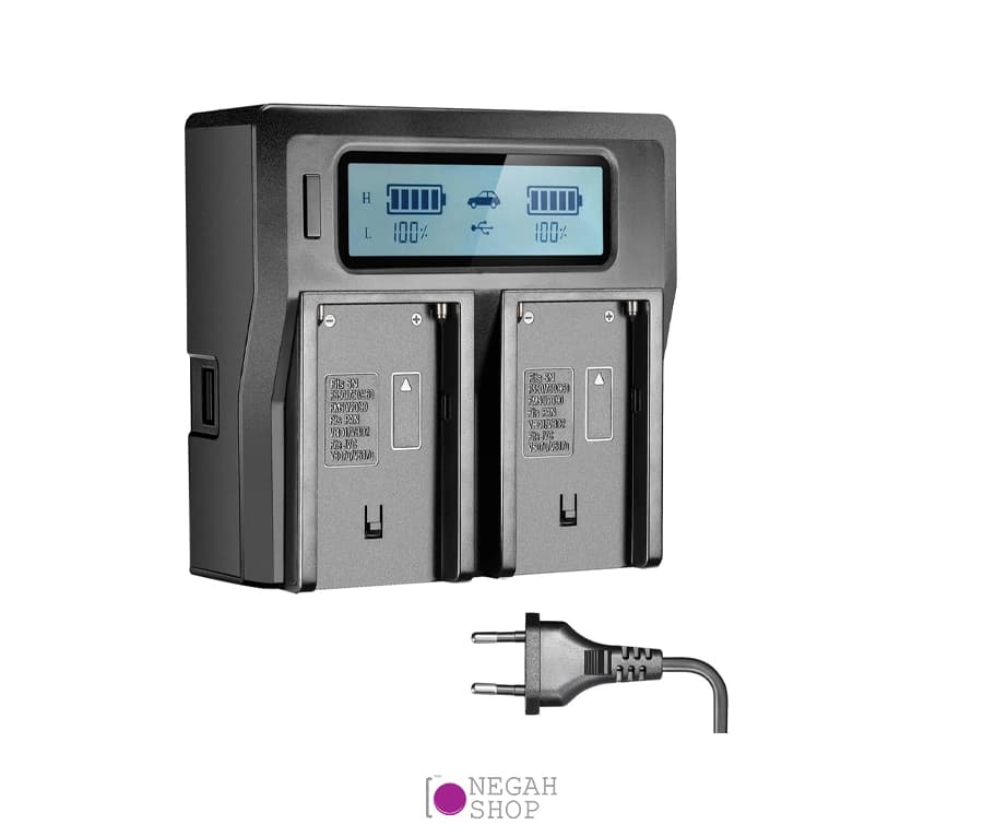 شارژر دوبل Soulmate DC LCD A مناسب باتری F960/970 — تصویر ۳