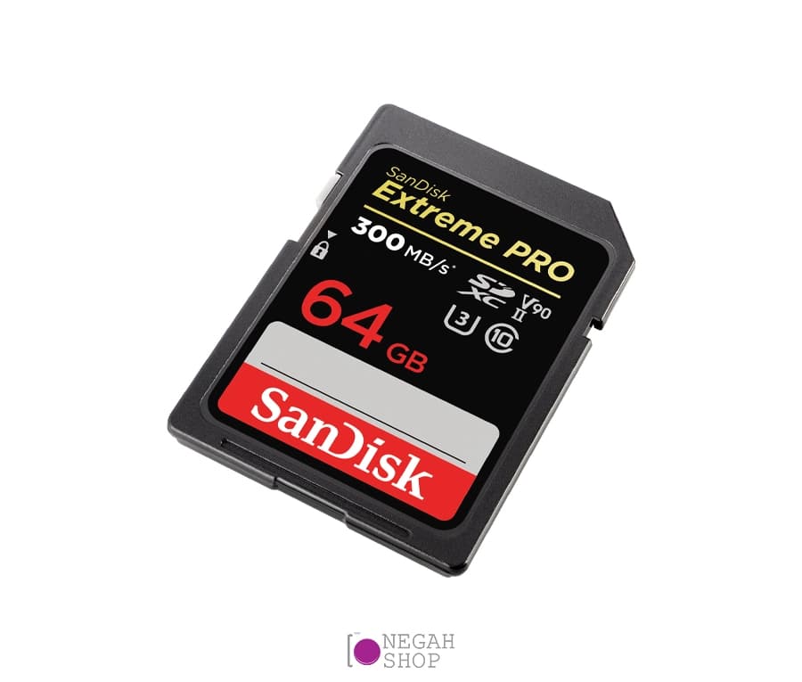 کارت حافظه SD سندیسک (SanDisk Extreme Pro) ظرفیت 64GB سرعت 300MB/s — تصویر ۳