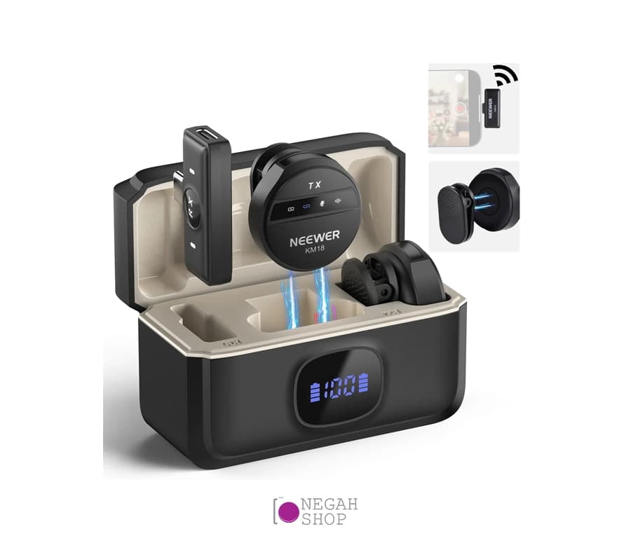 میکروفون بی سیم دو کاناله Neewer KM18 Type C — تصویر ۲