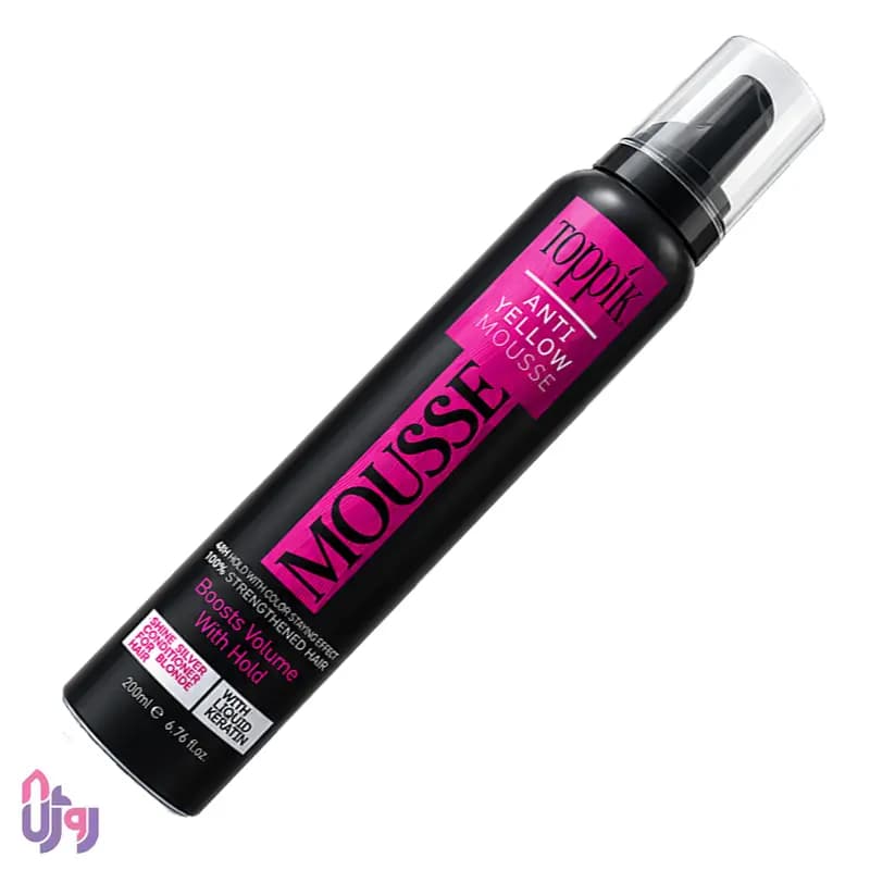 اسپری حالت دهنده مو تاپیک Toppik مدل موس ضد زردی و حالتدهنده Anti Yellow Mousse حجم 200 میلیلیتر — تصویر ۲