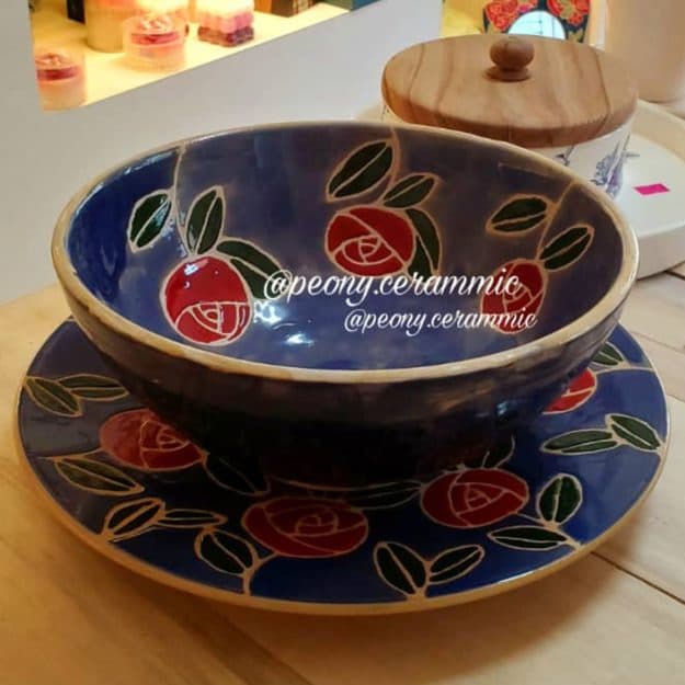 کاسه و بشقاب سفال کد ۱۰۳