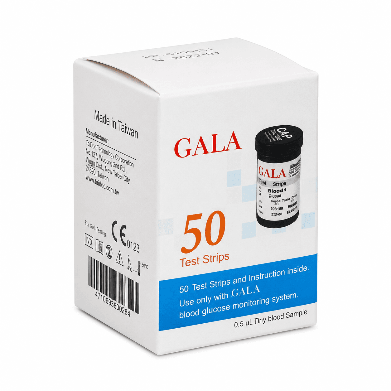 نوار تست قند خون گالا GALA بسته ۵۰ عددی