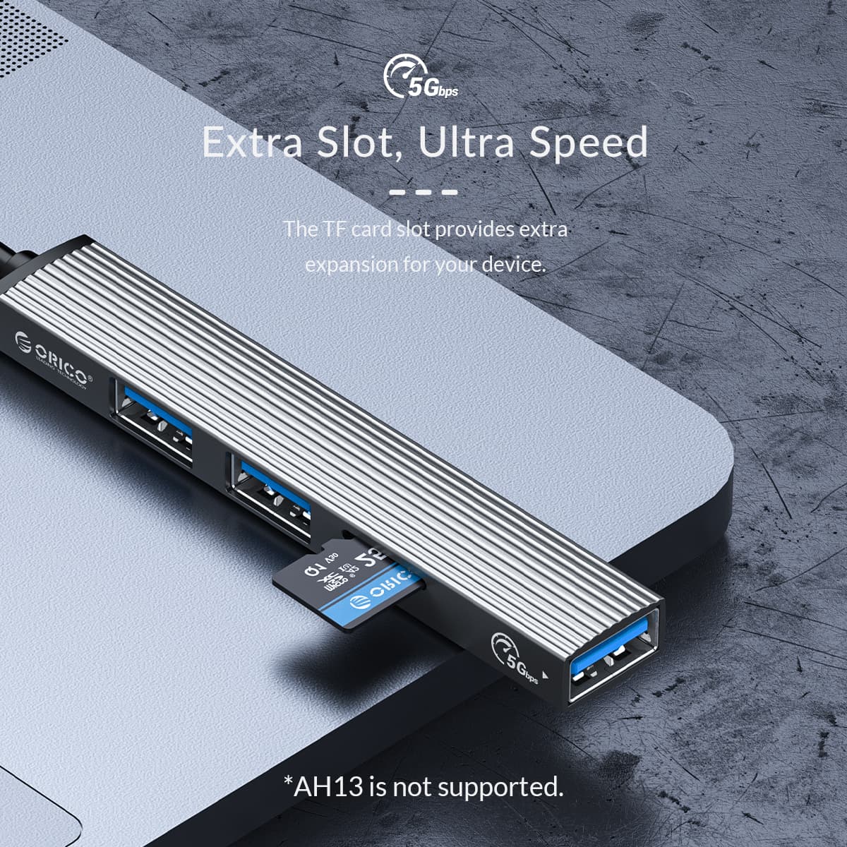 هاب Type-C به USB3.0 اوریکو مدل AH-13 — تصویر ۶
