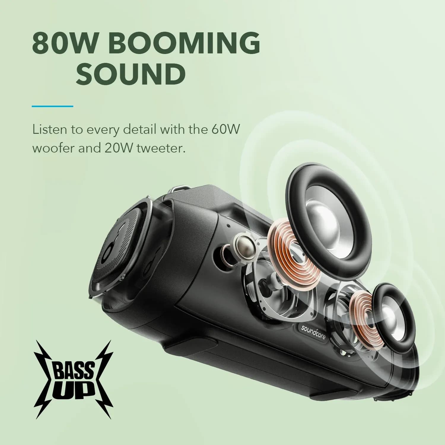 اسپیکر بلوتوث انکر Anker Motion Boom Plus Outdoor Speaker — تصویر ۳