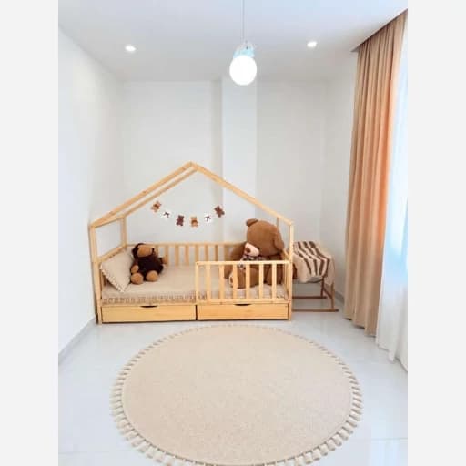 تخت چوبی مونته سوری مدل کلبه کشو دارپس کرایه مبلمان فرنا مدل 1145085