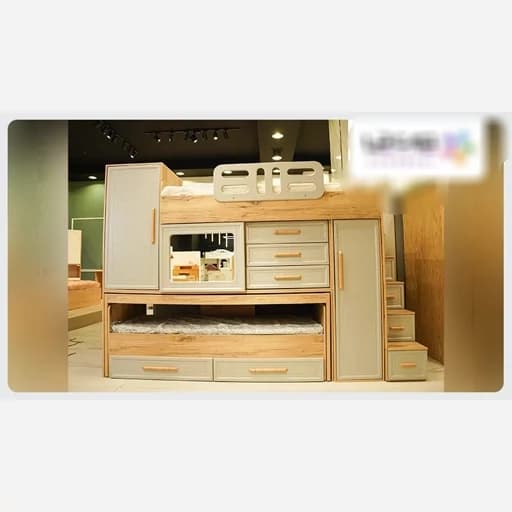 تخت خواب دو طبقه دار مناسب برای تمامی سن رنگ بندی F70079 مبلمان فرنا مدل 1145024 — تصویر ۲