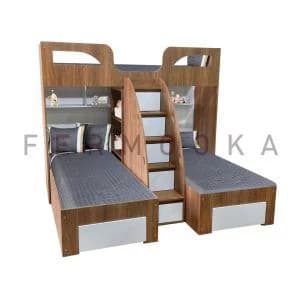 تخت خواب سه طبقه دار F40029 مبلمان فرنا مدل 1145019