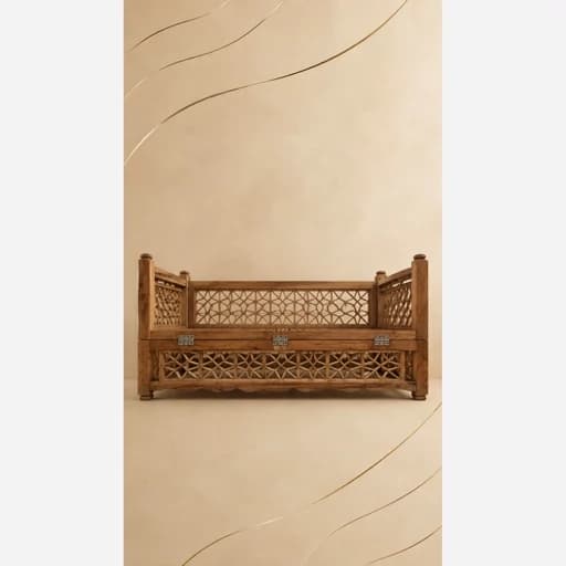 تخت سنتی گره چینی تاشو چوبی مبلمان فرنا مدل 1144971