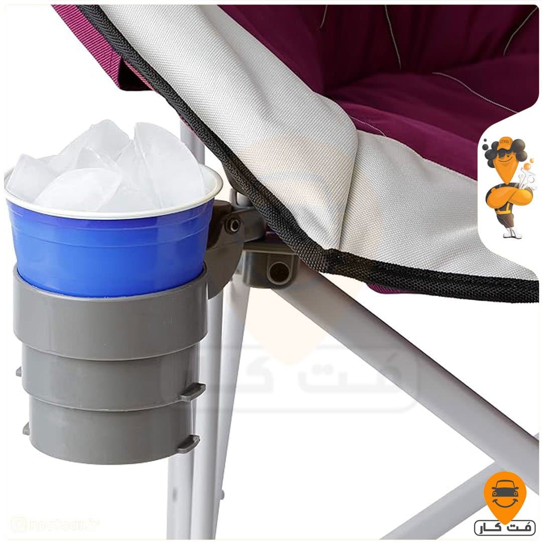 صندلی کمپینگ پددار کُر CORE Oversized Padded Round Chair Red/Silver — تصویر ۳