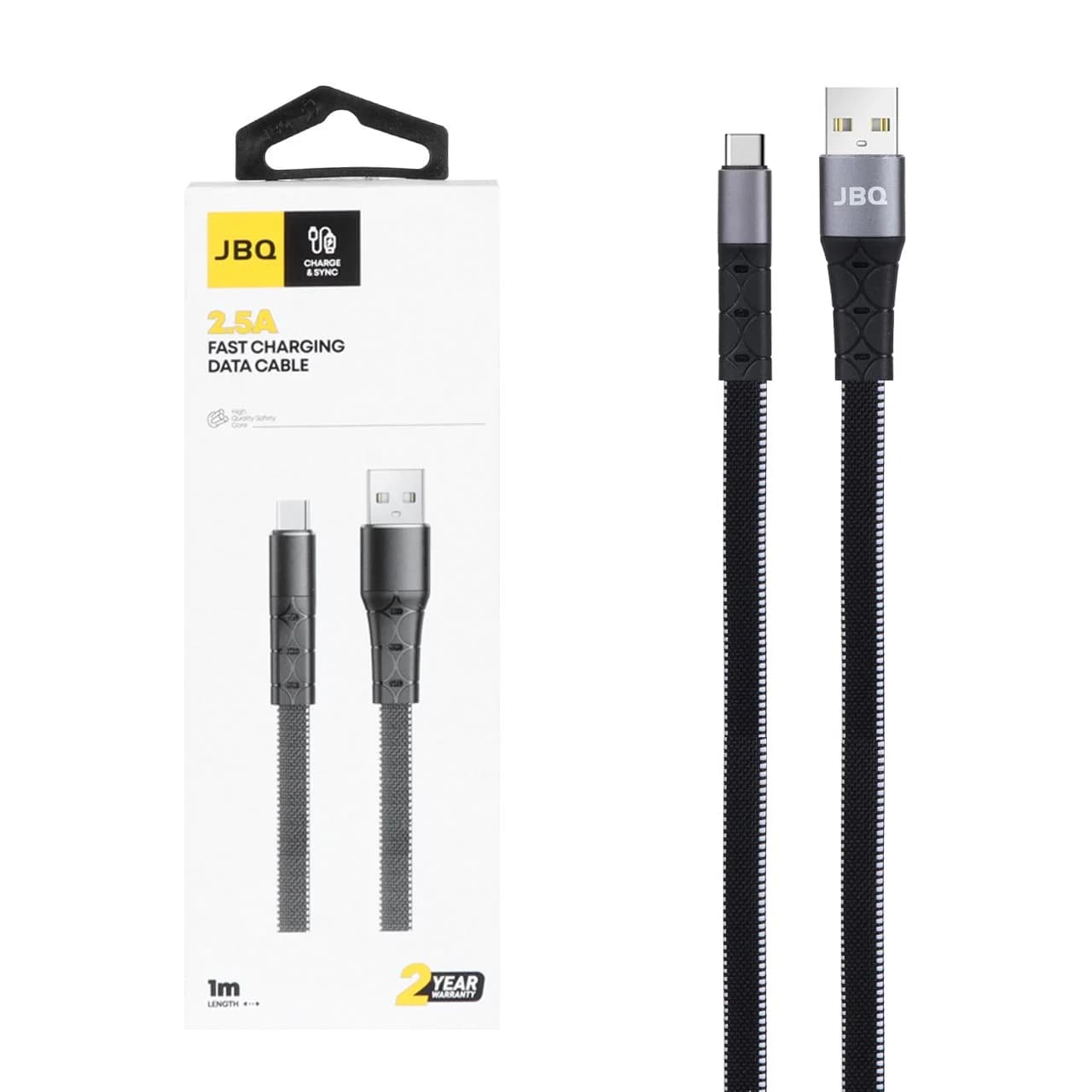 کابل شارژ فست JBQ Type-C مدل CA-620 – مشکی (گارانتی یکساله رصاصی) — تصویر ۴