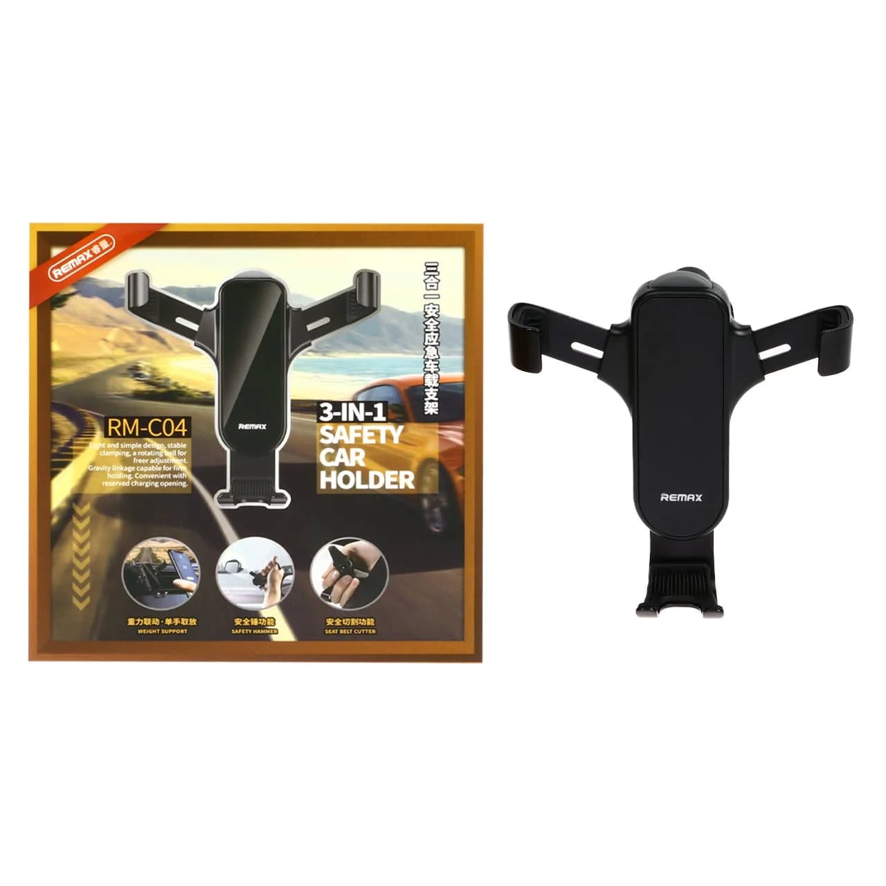 هولدر گوشی موبایل دریچه کولری Remax مدل RM-C04 – مشکی