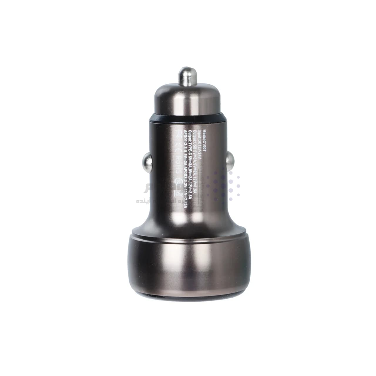 شارژر فندکی PD و فست دو پورت Meacces مدل C100T 66W – قهوه ای — تصویر ۲