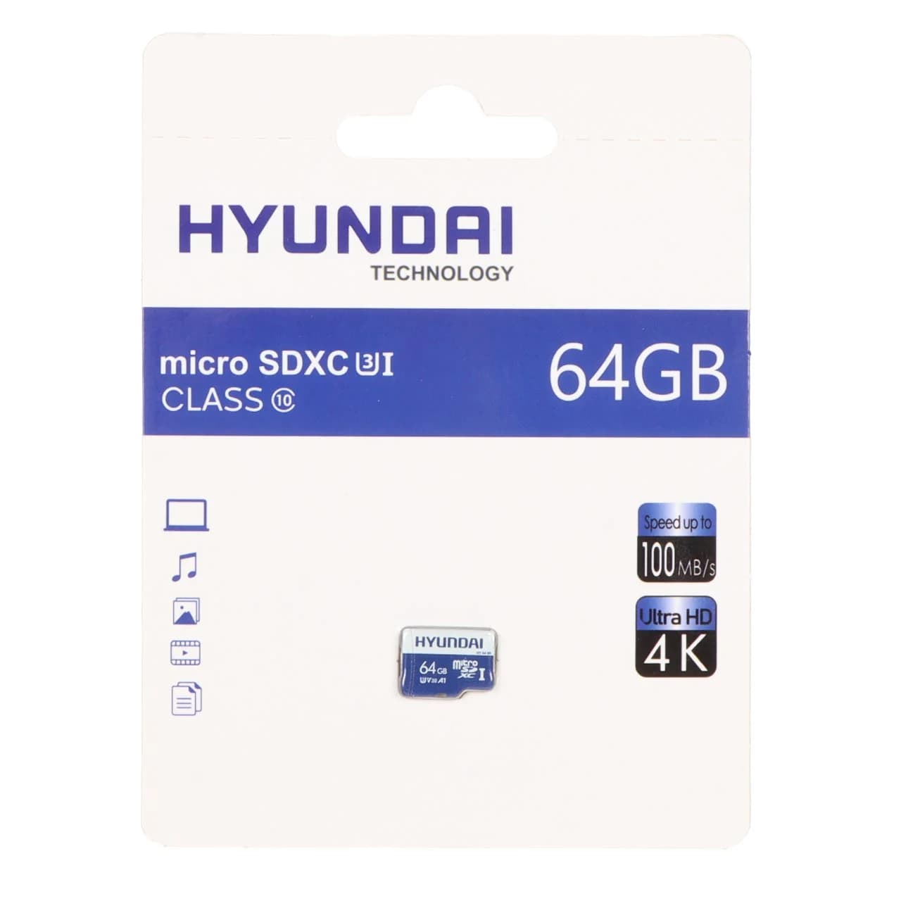 Hyundai microSDXC U3 Class 10 – 100MB/s – 64GB (گارانتی IPM)