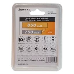 باتری نیم قلمی قابل شارژ مدل Digital CFL ظرفیت 850mAh،مناسب برای ماشین های اسباب بازی،چراغ قوه و… (پک 2 عددی) — تصویر ۴