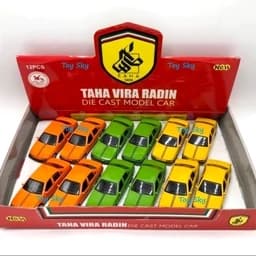 اسباب بازی – ماکت ماشین – پژو 405 تاکسی – Peugeot 405 Taxi – فلزی – عقبکش – دربهای جلو بازشو – رنگ سبز — تصویر ۶