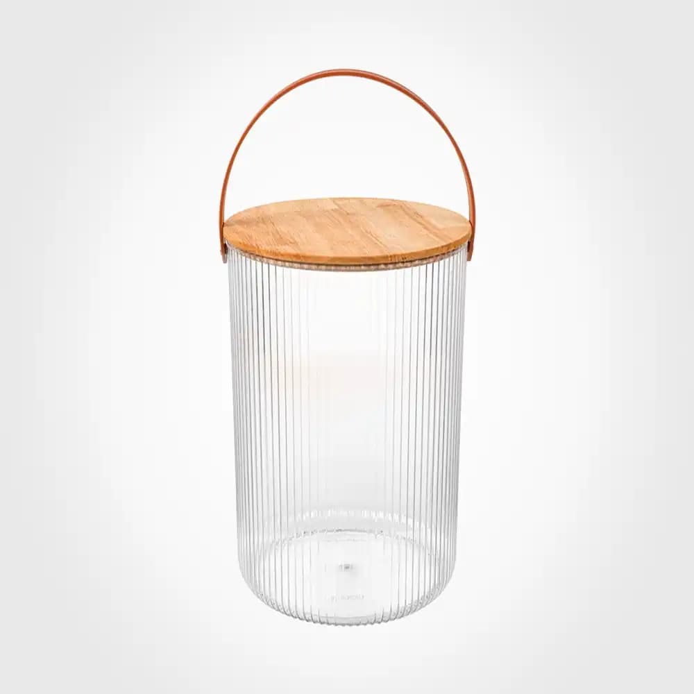 سطل شیاردار 12 لیتری درب چوبی لیمون کد 245559