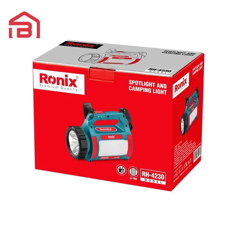 نور افکن شارژی برد 500 متر LiIon رونیکس مدل RH-4230 — تصویر ۳