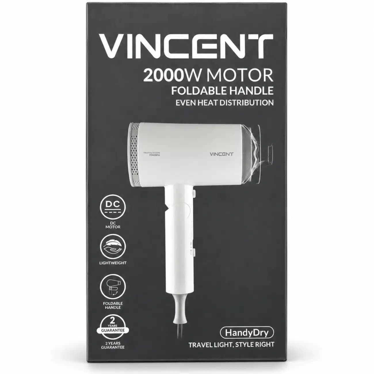 سشوار مسافرتی وینسنت Vincent مدل HD3120 توان 2000 وات — تصویر ۱۱