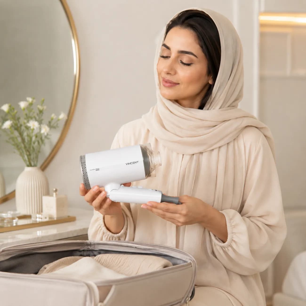 سشوار مسافرتی وینسنت Vincent مدل HD3120 توان 2000 وات — تصویر ۵