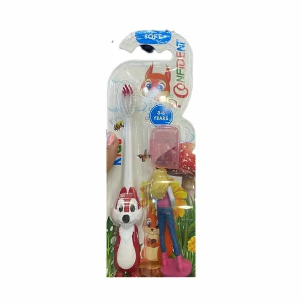 مسواک کودک کانفیدنت مدل Happy Squirrel Gift طرح سنجاب همراه با جایزه — تصویر ۴