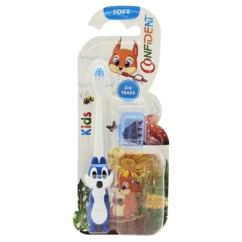 مسواک کودک کانفیدنت مدل Happy Squirrel Gift طرح سنجاب همراه با جایزه — تصویر ۲
