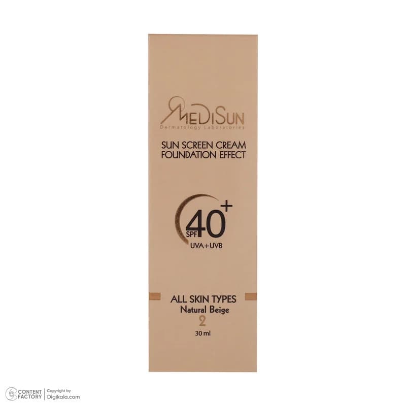 کرم ضد آفتاب رنگی مدیسان SPF 40 مدل 05 ‌مناسب انواع پوست‌ حجم 30 میلی‌لیتر — تصویر ۶