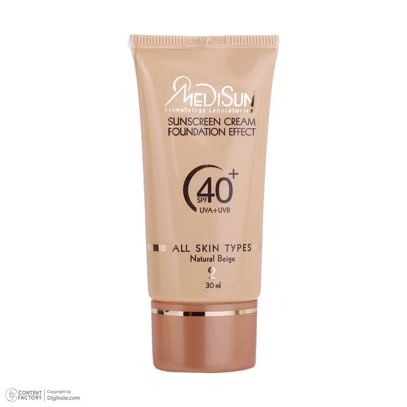 کرم ضد آفتاب رنگی مدیسان SPF 40 مدل 05 ‌مناسب انواع پوست‌ حجم 30 میلی‌لیتر — تصویر ۴