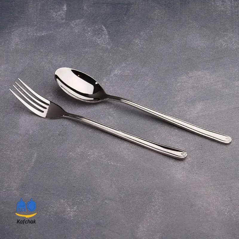 قاشق و چنگال SG – مدل کلاسیک – استیل براق — تصویر ۲