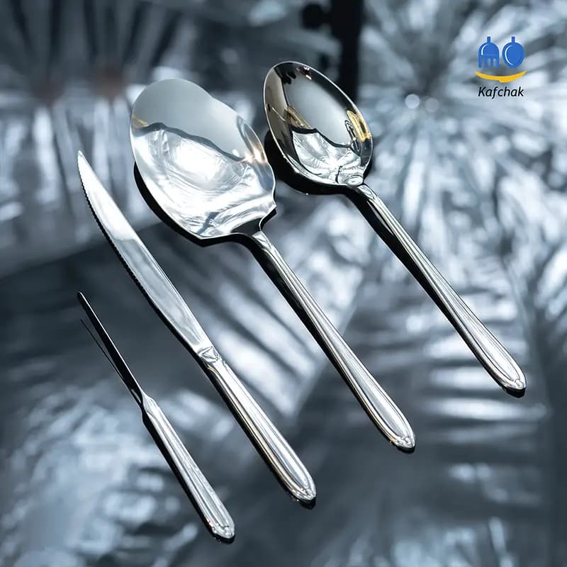 قاشق خورشت خوری crown – مدل کرون – استیل براق — تصویر ۲
