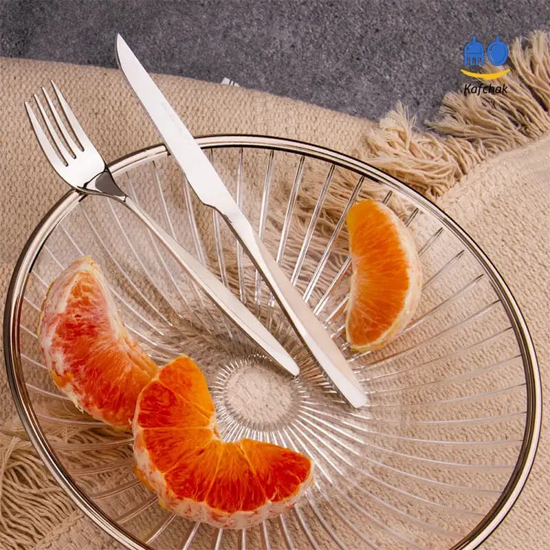 کارد و چنگال میوه خوری برند Lowen Home – مدل ماینز – استیل براق