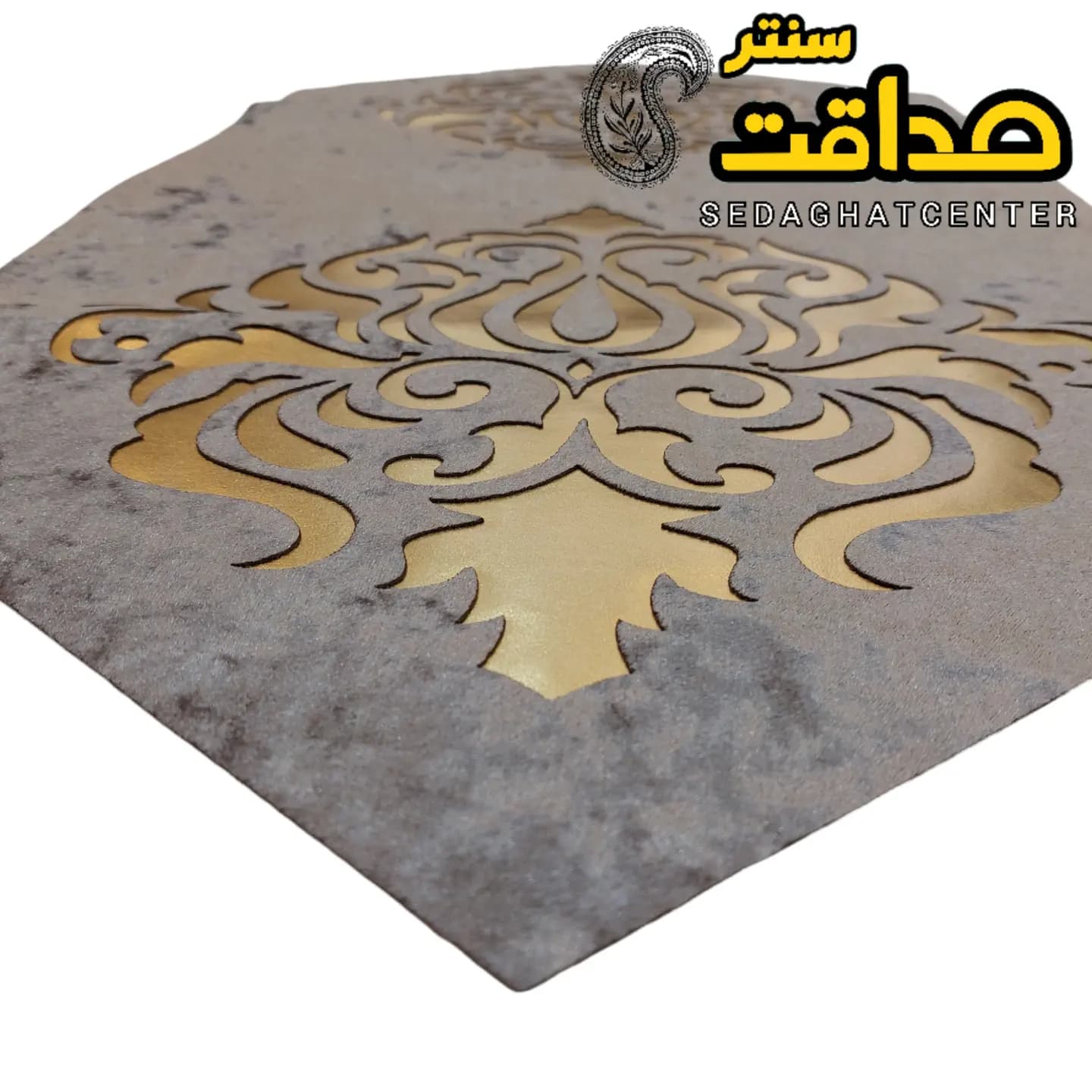 رومیزی مخمل چرم سه تکه مدل شاهکار — تصویر ۸