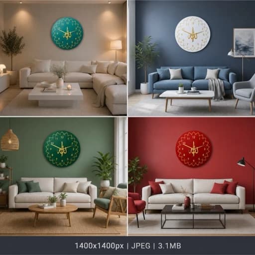 ساعت دیواری مدرن طرح الله فیلبندشاپ مدل 840862