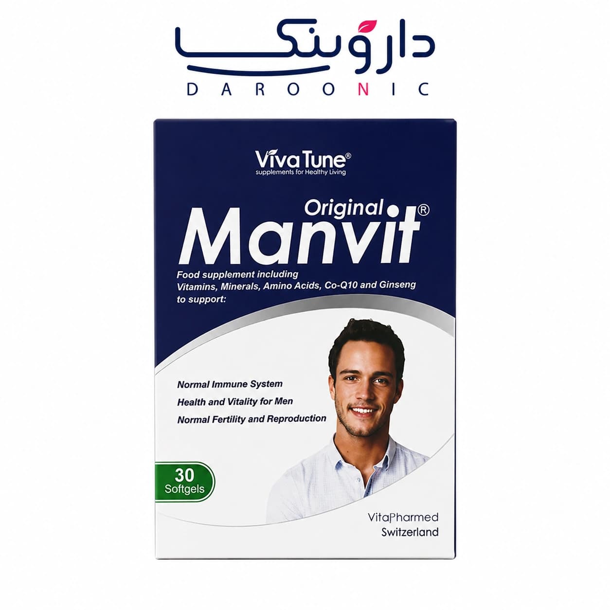 سافت ژل من ویت اورجینال ویواتیون 30 عددی Viva Tune Manvit Original