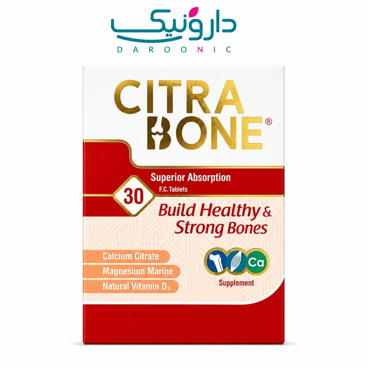 قرص روکشدار سیترابن 30 عددی (Citrabone 30 Coated Tablets)