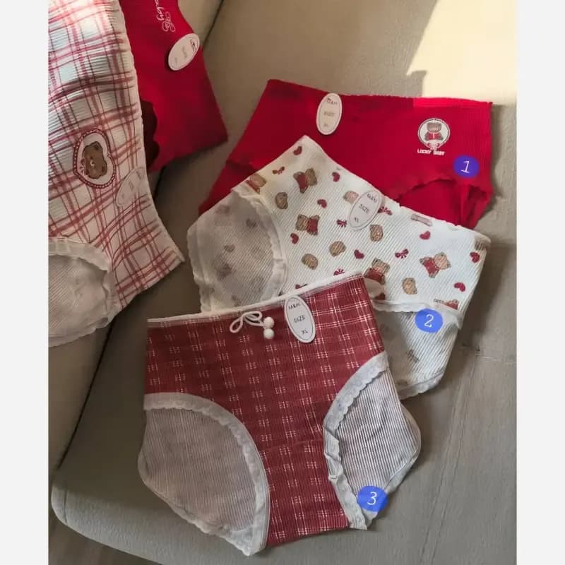 شورت زنانه عروسکی فانتزی کبریتی نخی طرح تدی سایز بزرگ 3XL — تصویر ۳