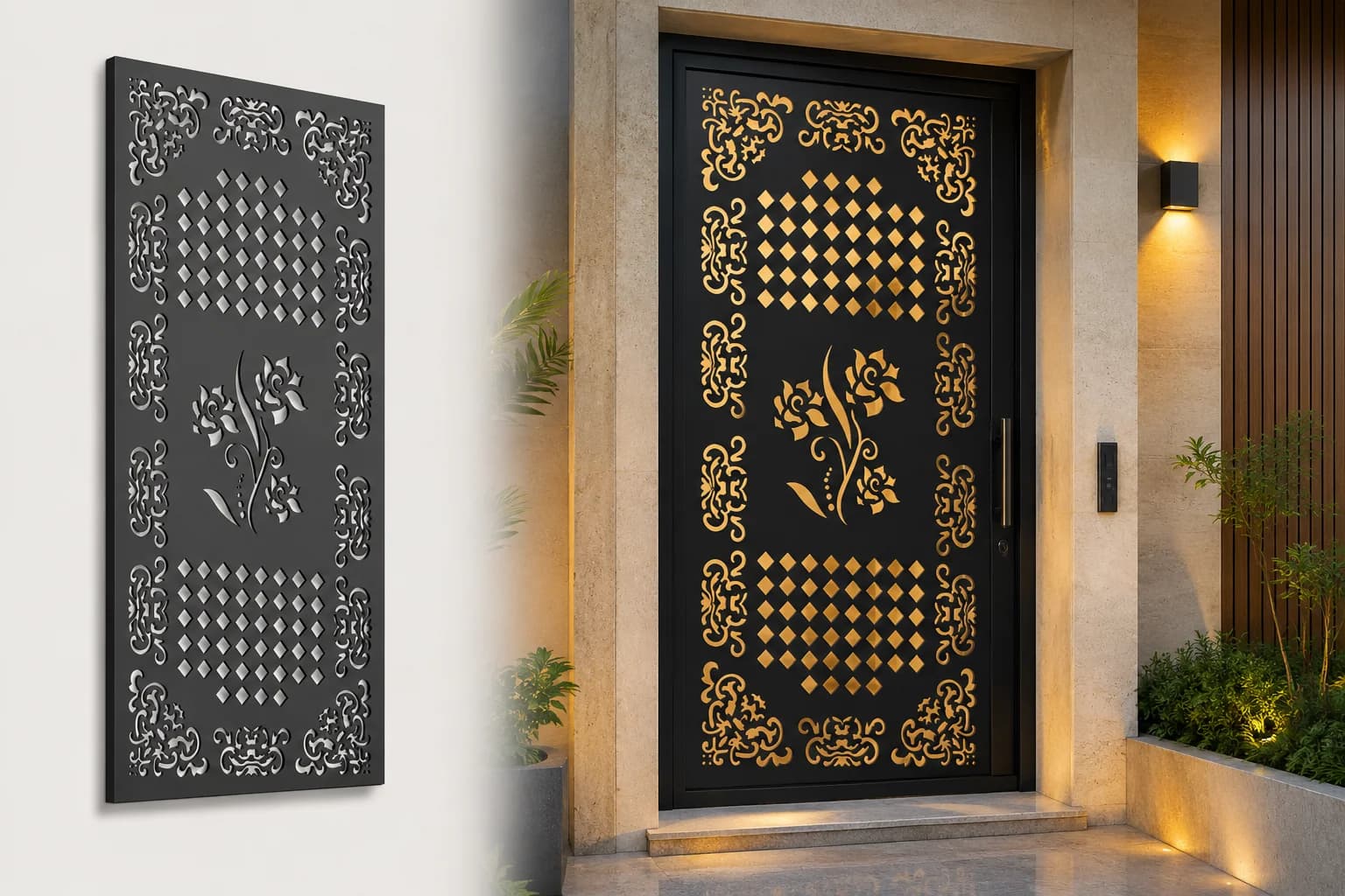 فایل برش پنل فلزی طرح درخت بامبو کد ۲۱۴۸۴