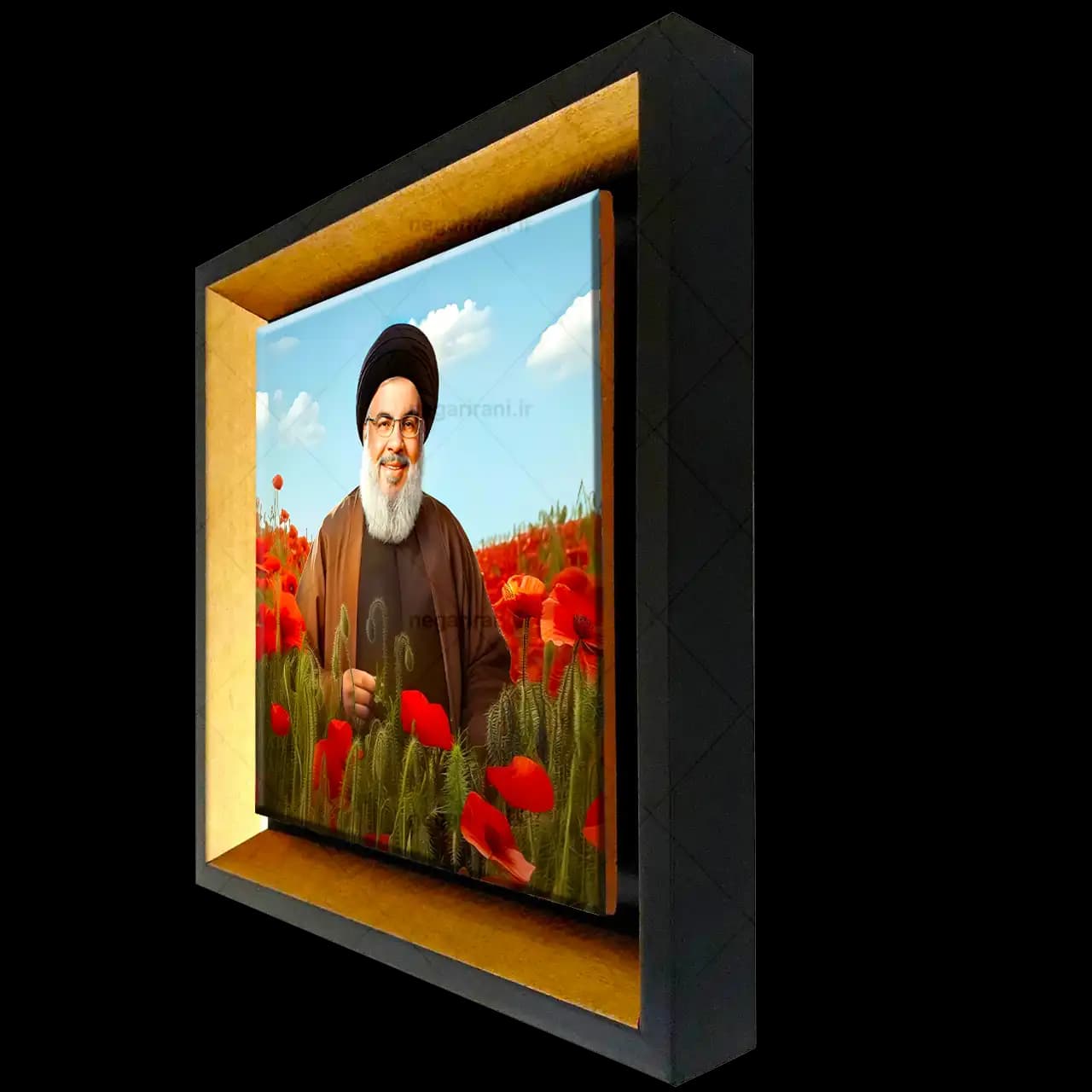 تابلو کاشی شهید سید حسن نصرالله مدل 2Z 84 — تصویر ۲