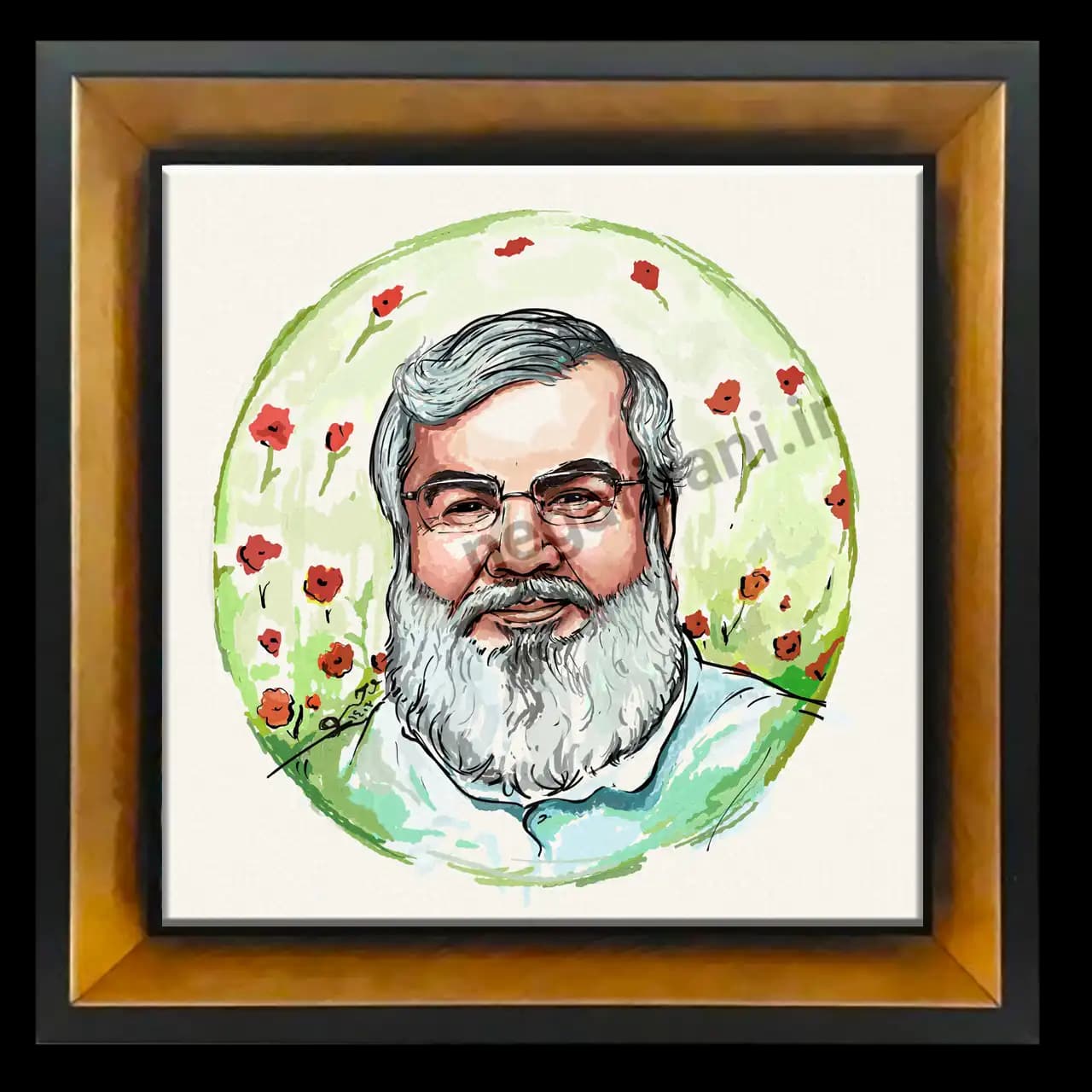 تابلو کاشی نقاشی شهید سید حسن نصرالله مدل 2Z 82
