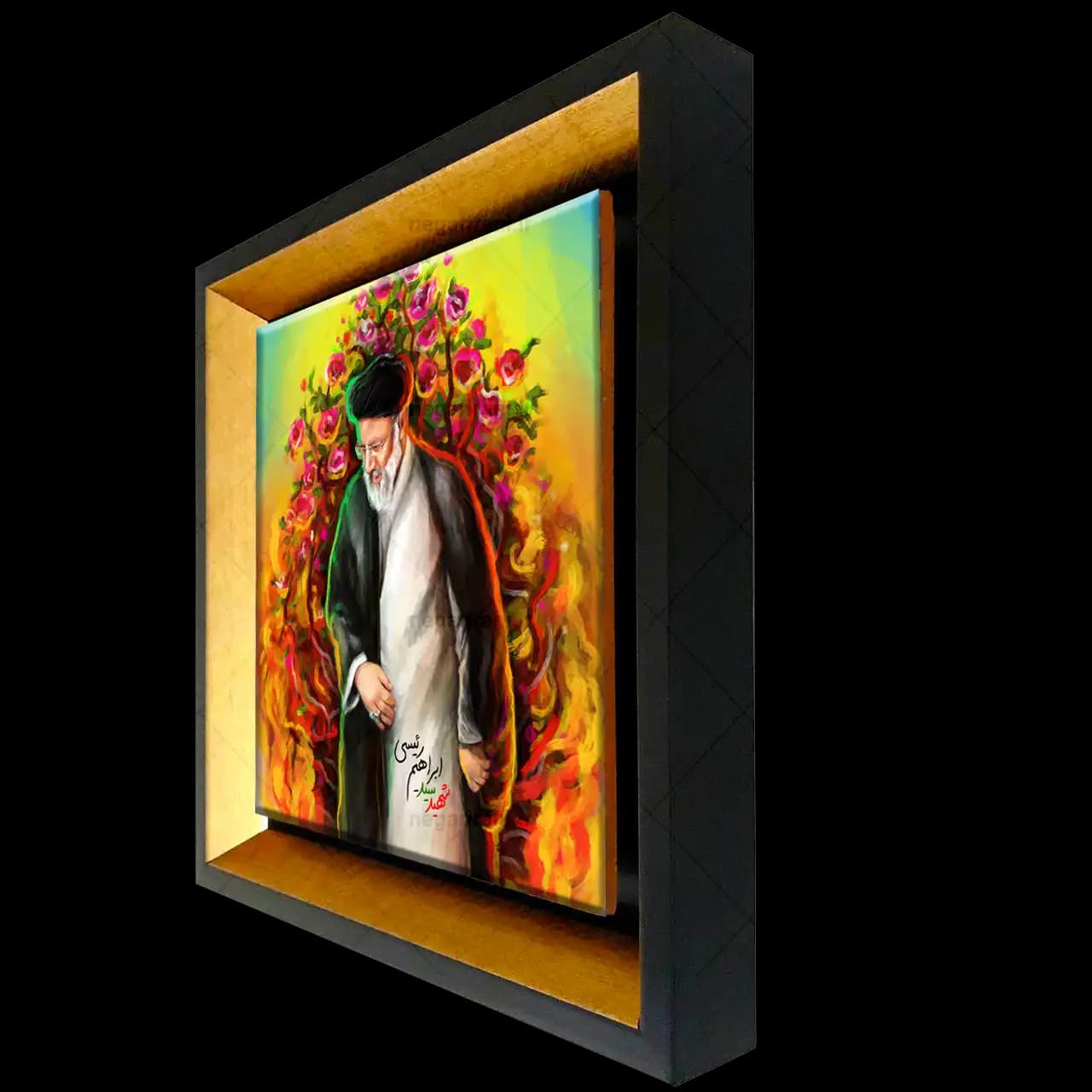 تابلو کاشی شهید سید ابراهیم رئیسی مدل 2Z 80 — تصویر ۲