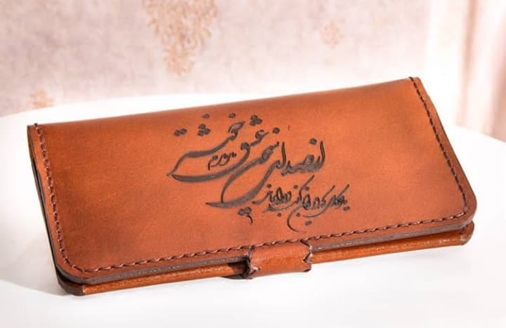 کیف پول زنانه چرمی کد 101350 — تصویر ۲