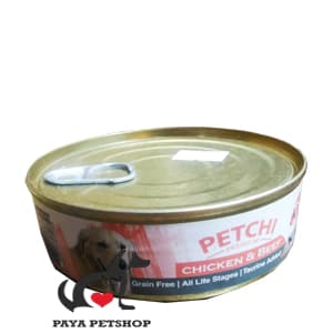 کنسرو سگ مرغ و گوشت برند پت چی Petchi