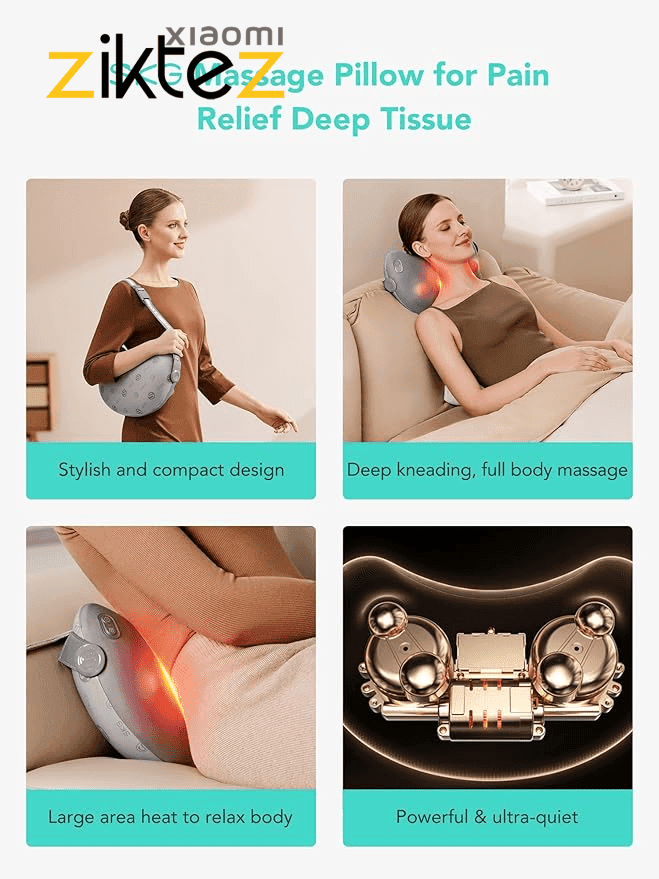 ماساژور کمر گردن شیائومی شارژی و حرارتی xiaomi Massager (اورجینال ارسال فوری) — تصویر ۴