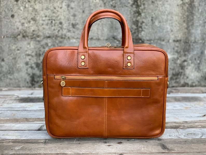 کیف اداری چرم طبیعی مدل Office Bag 03 | سیلوا چرم — تصویر ۸