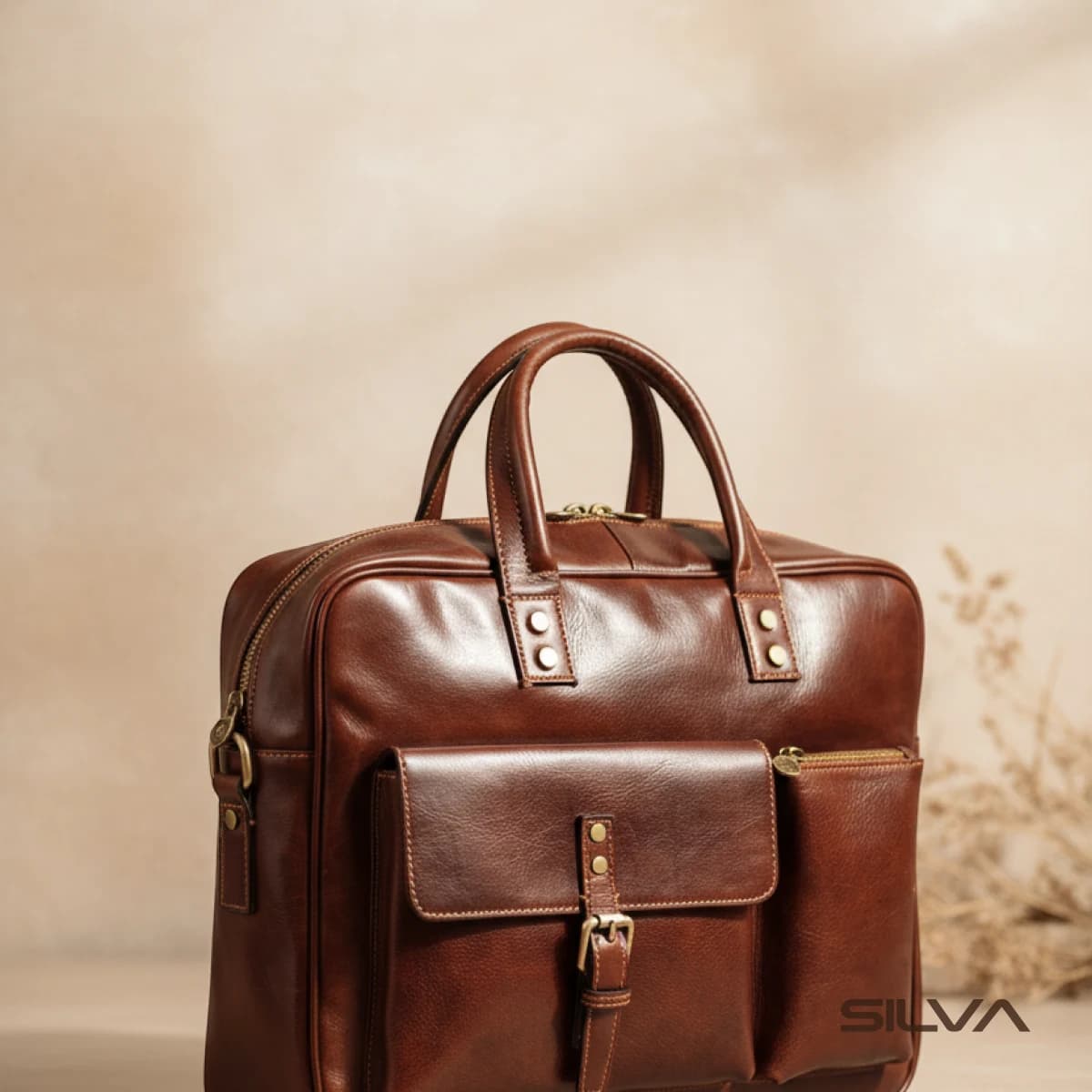 کیف اداری چرم طبیعی مدل Office Bag 03 | سیلوا چرم